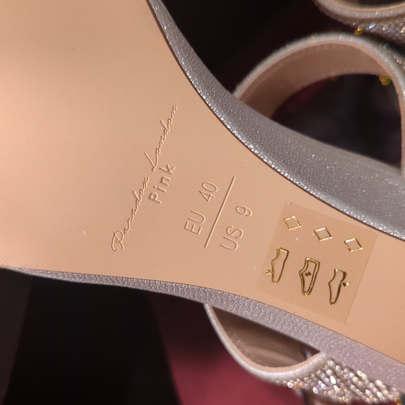 Paradox London Pink Jacey T strap wedge sandals silver Women's size 9 NEW NWB - Picture 5 of 12